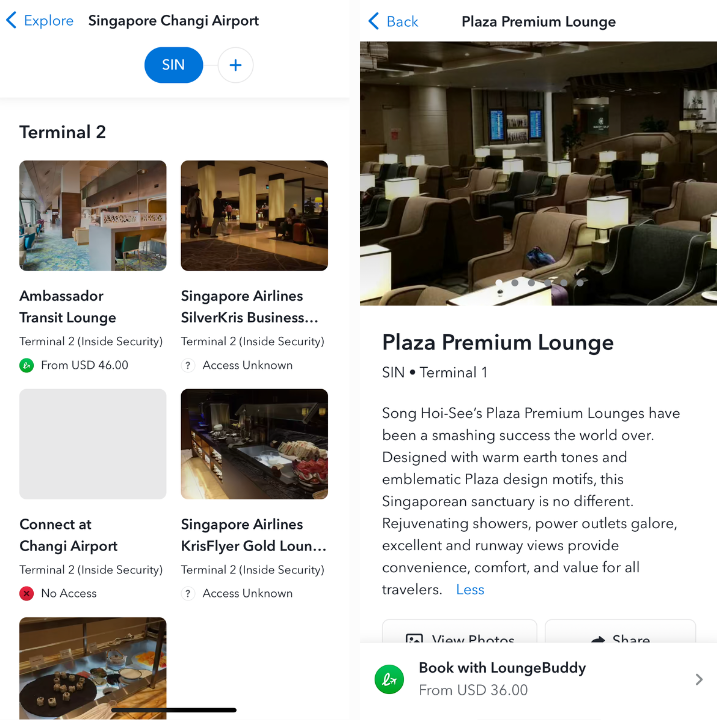 changi airport lounges - lounge buddy