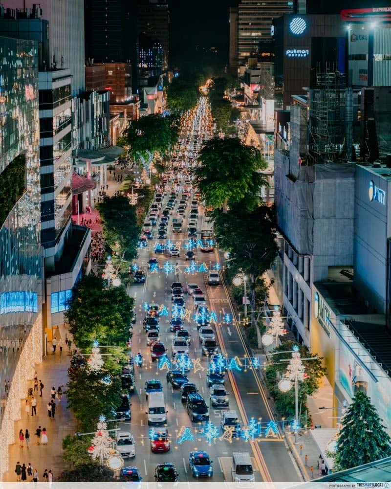 orchard road christmas 2024 - aerial view