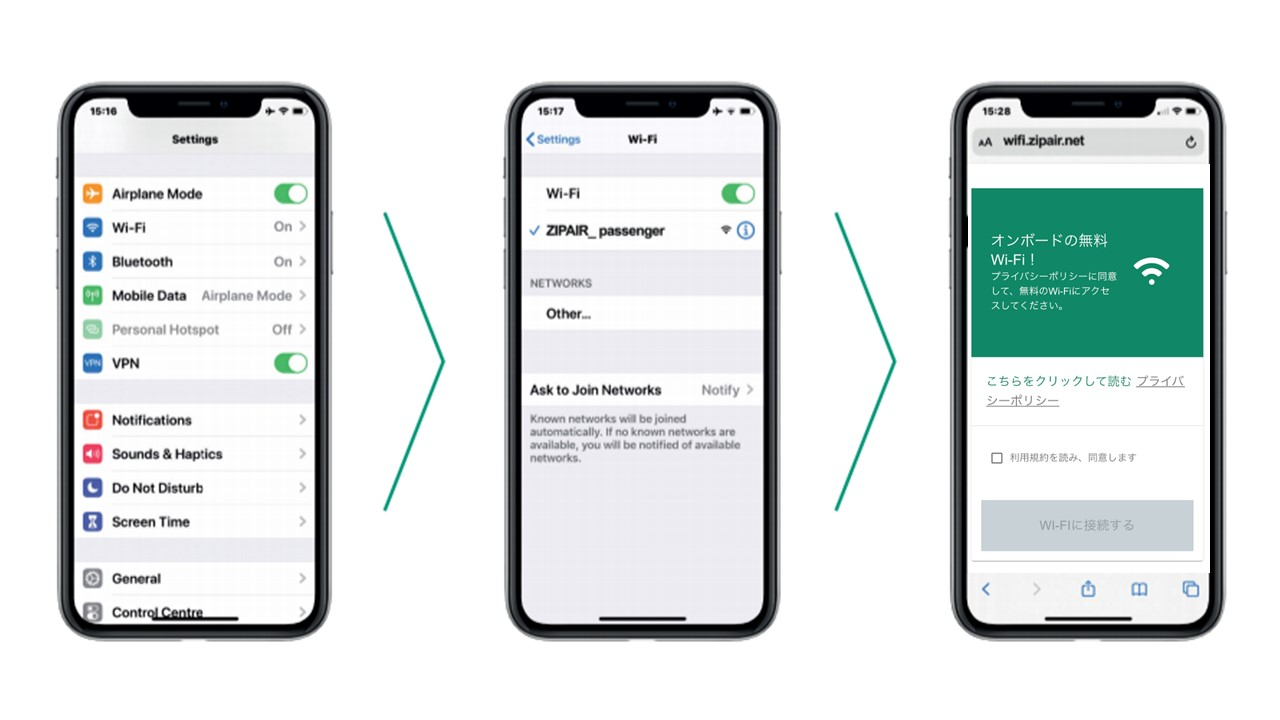 zipair - free inflight wifi