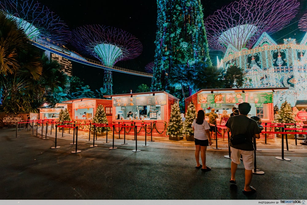 Christmas Wonderland 2024 at Gradens by the Bay - food stalls