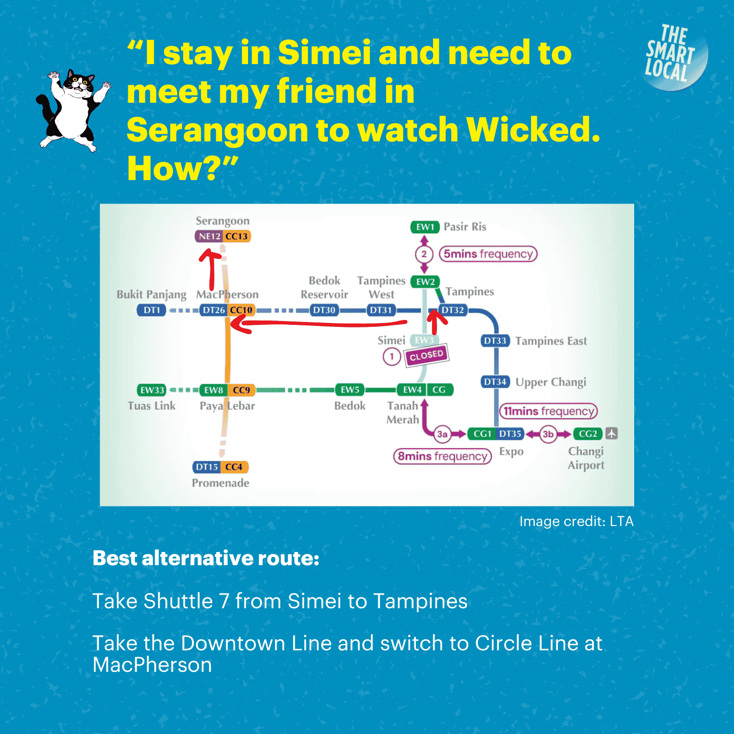 EWL service adjustments simei to serangoon