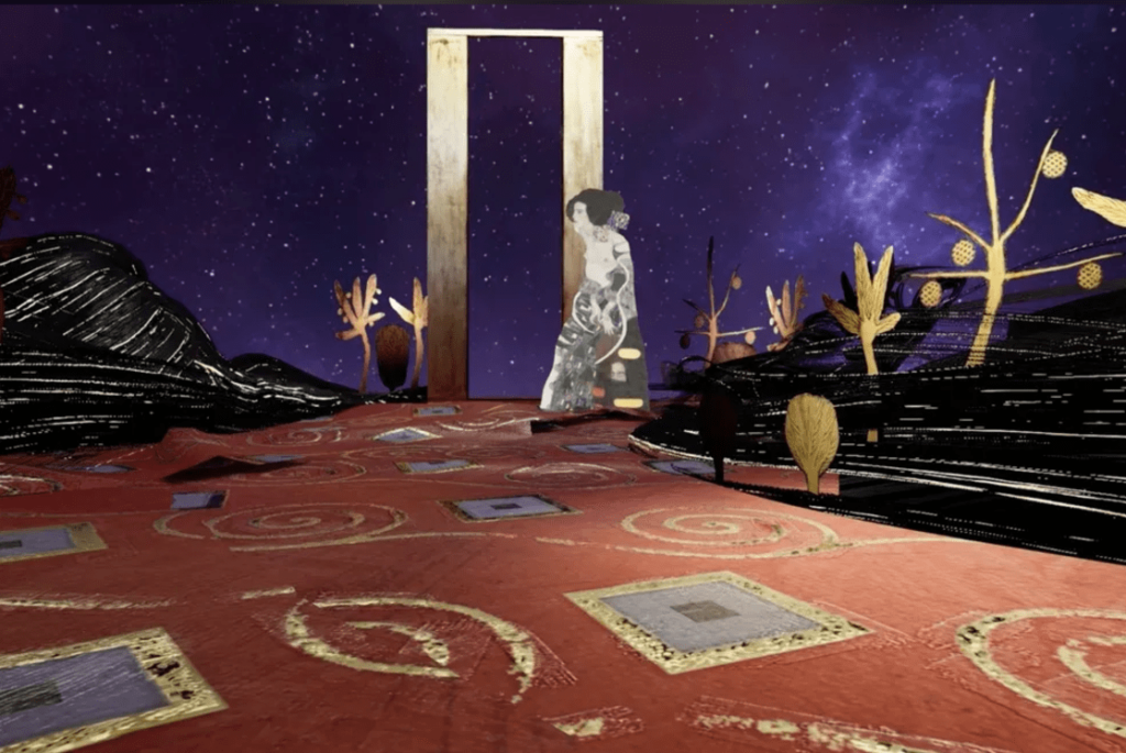 Gustav Klimt Falling in Gold - virtual reality