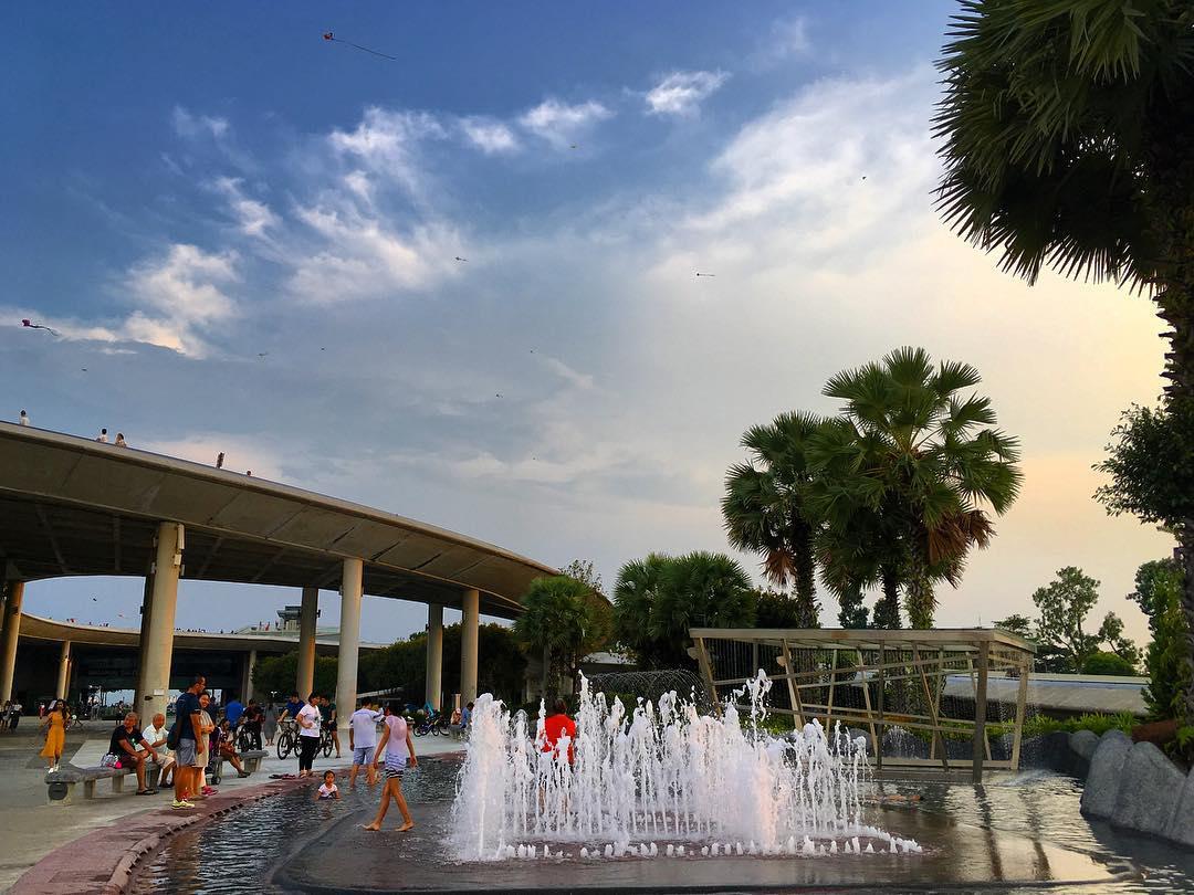 Marina Barrage Water Playground view