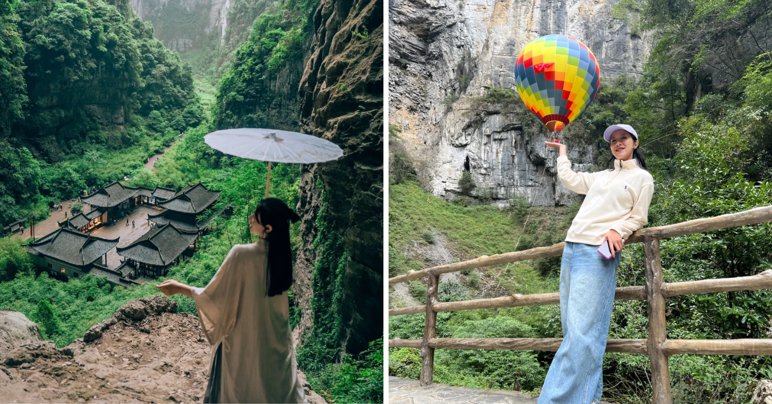 Old Chinese courtyard & hot air balloon ride - Chongqing