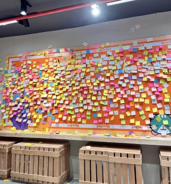 post it wall