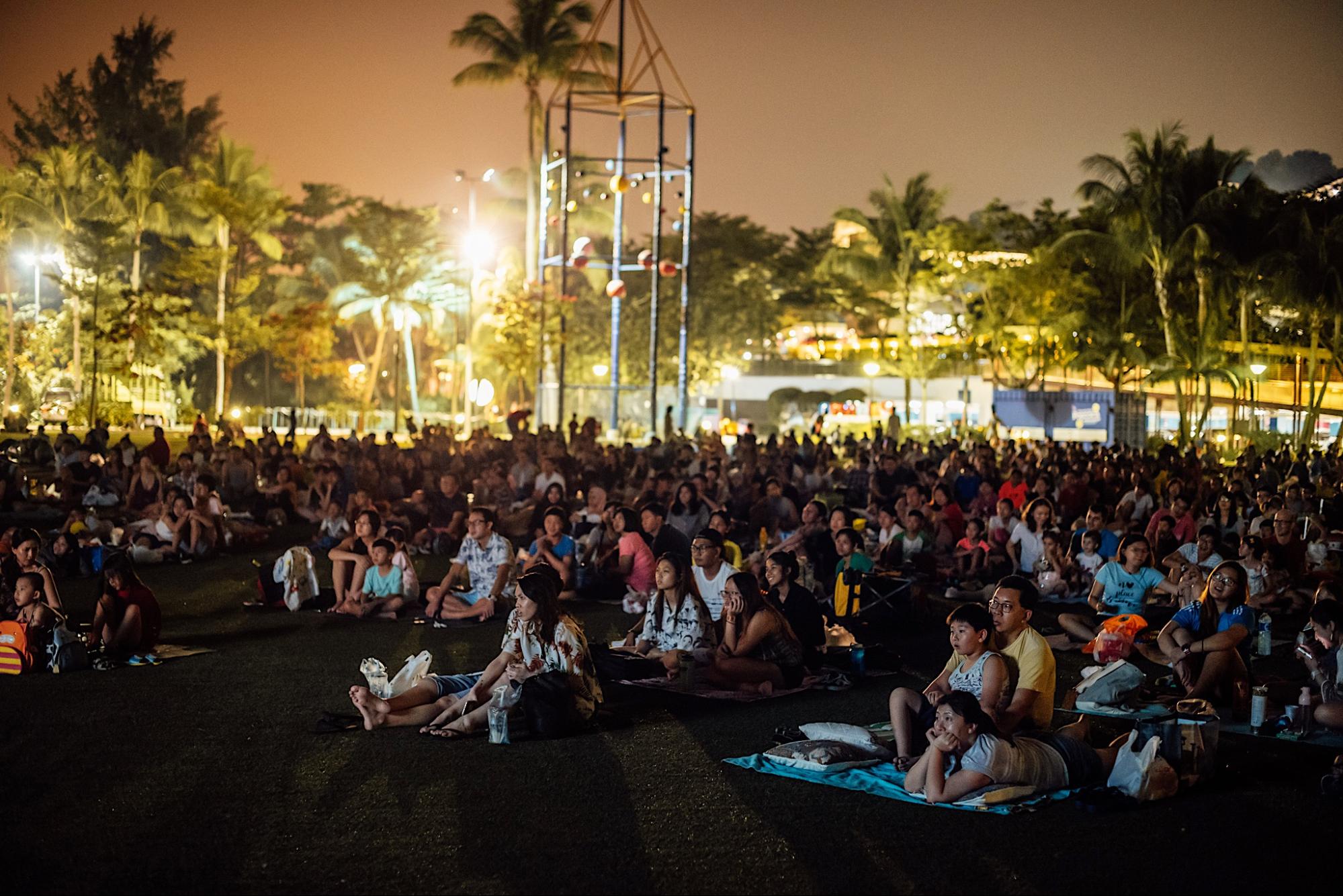 Crowd at Movies by the Beach