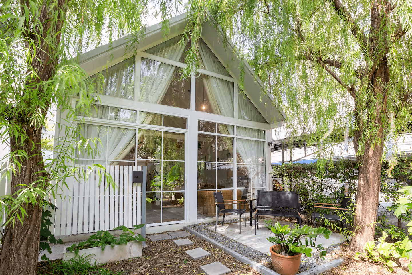 Cat-themed glasshouse airbnb 