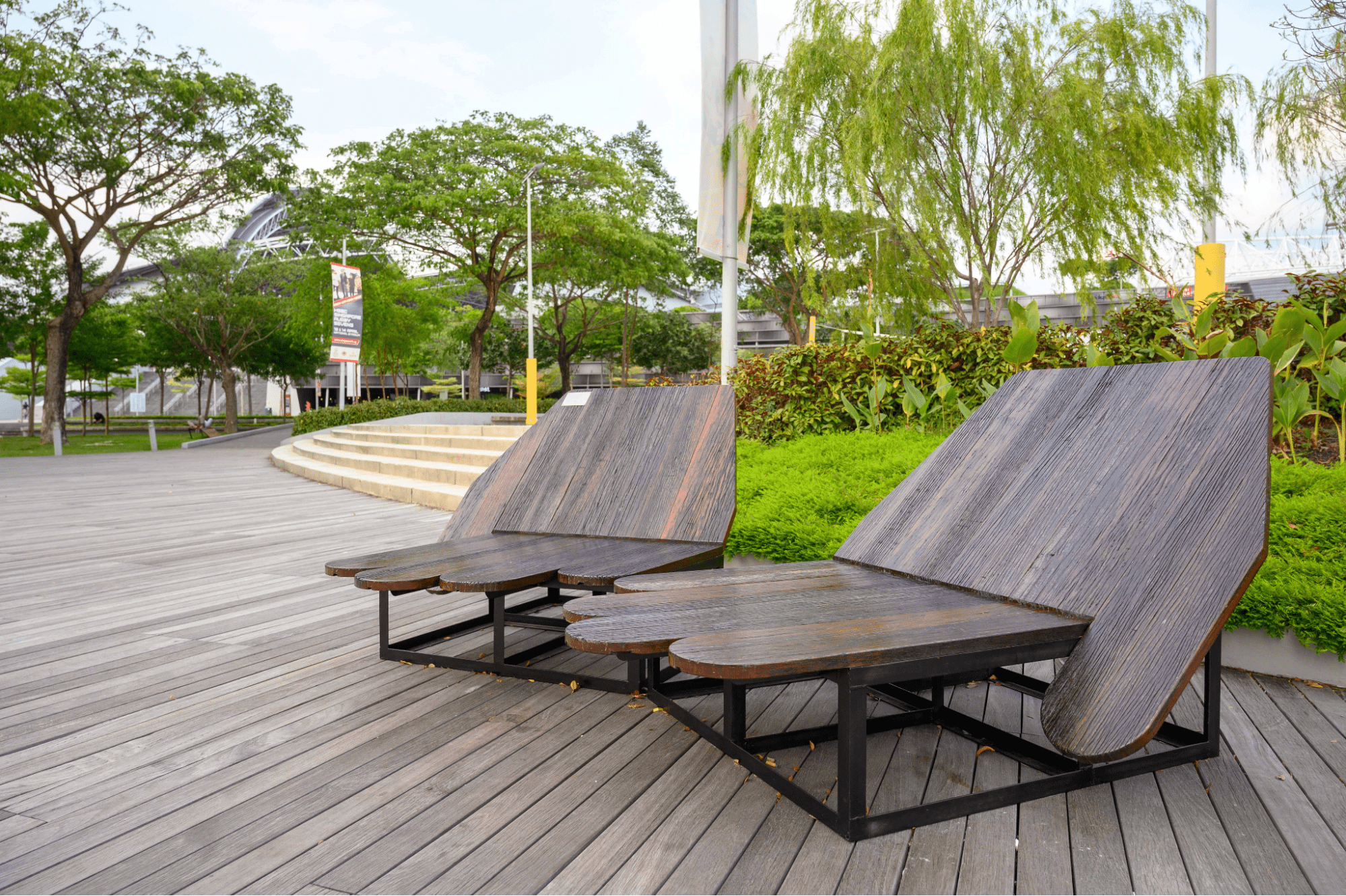 timber seats from the old National Stadium 