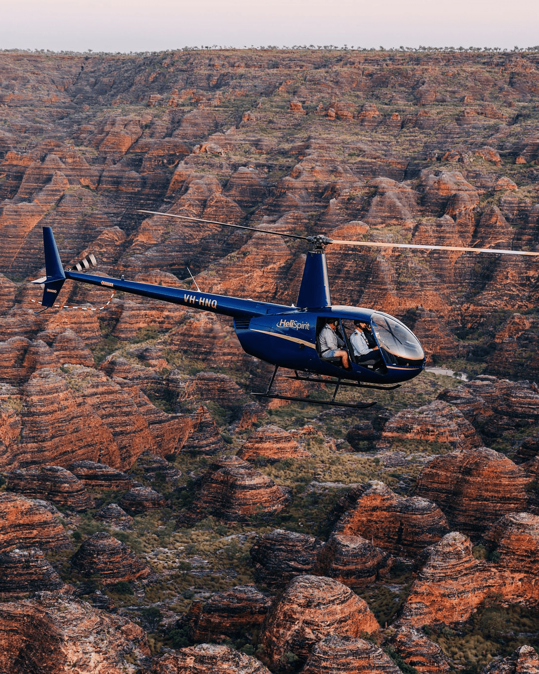 open-sided helicopter tour