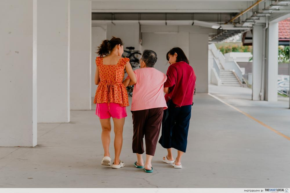 daily walks at Red Crowns Senior Living