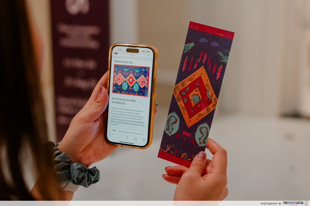 batik-printed bookmark 