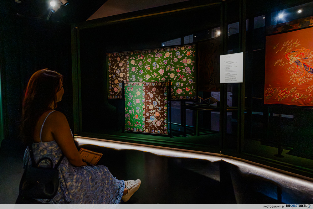 talent admiring magnificent batiks 