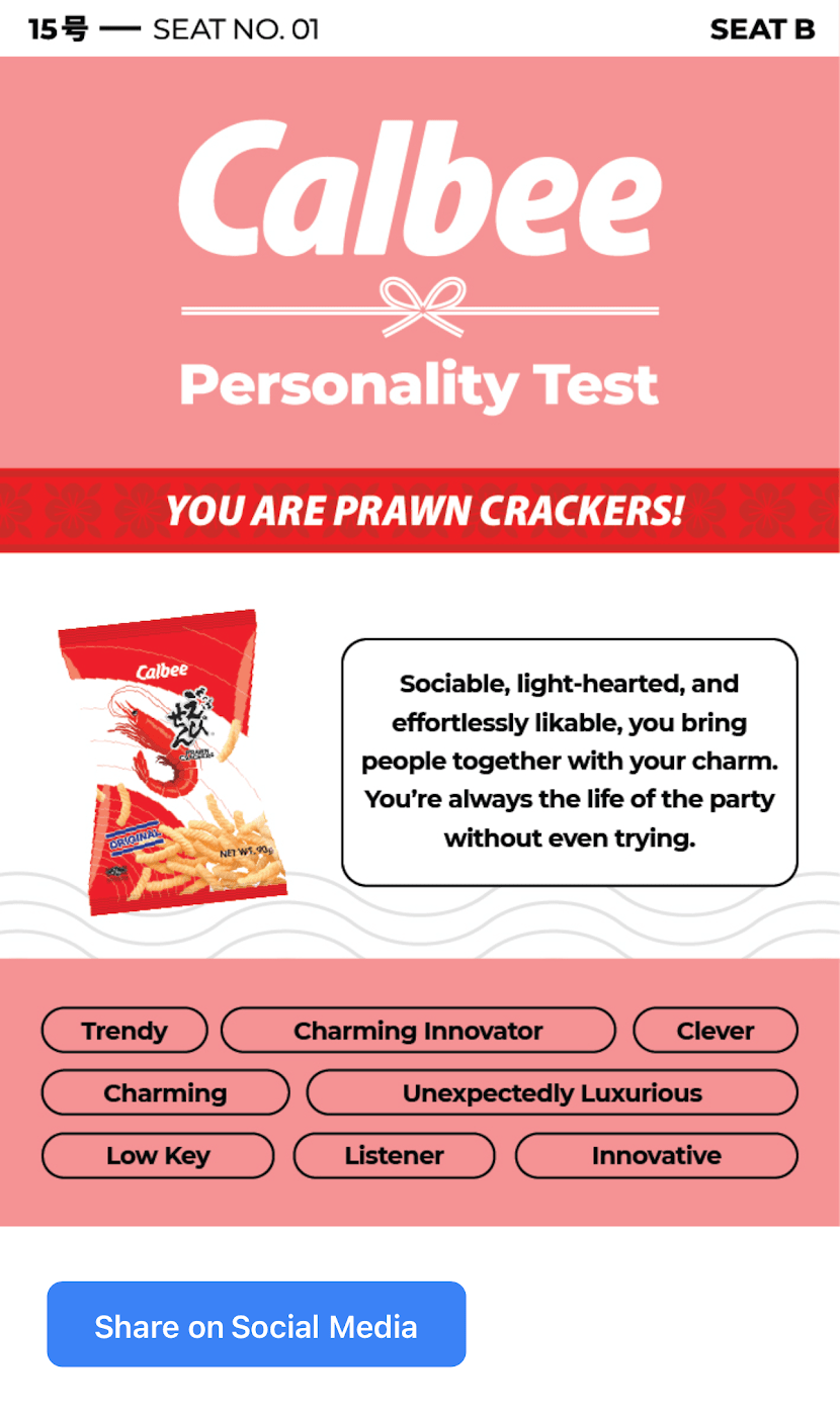 Calbee personality test