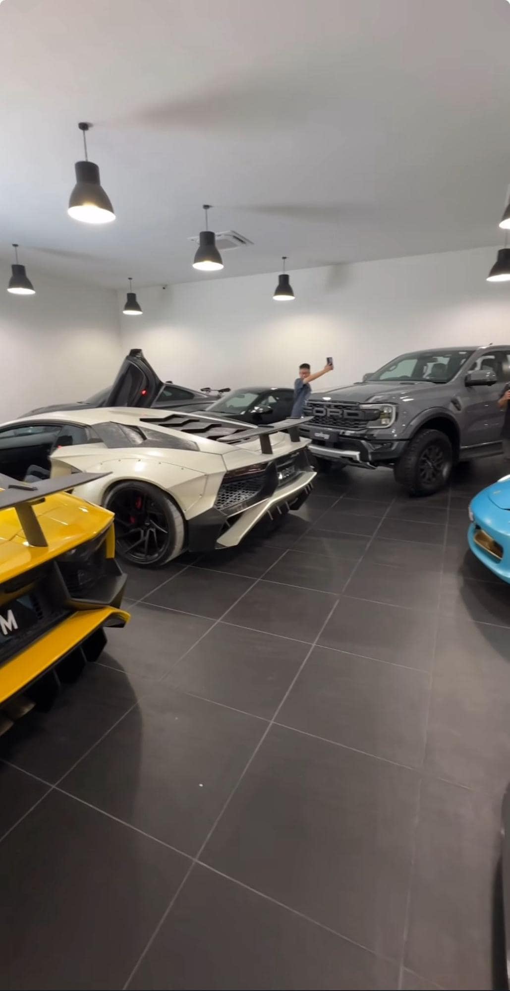 A sports car revving in celebration of the facility's opening