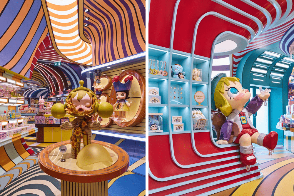 POP MART Global Landmark Store in Bangkok - giant figurines