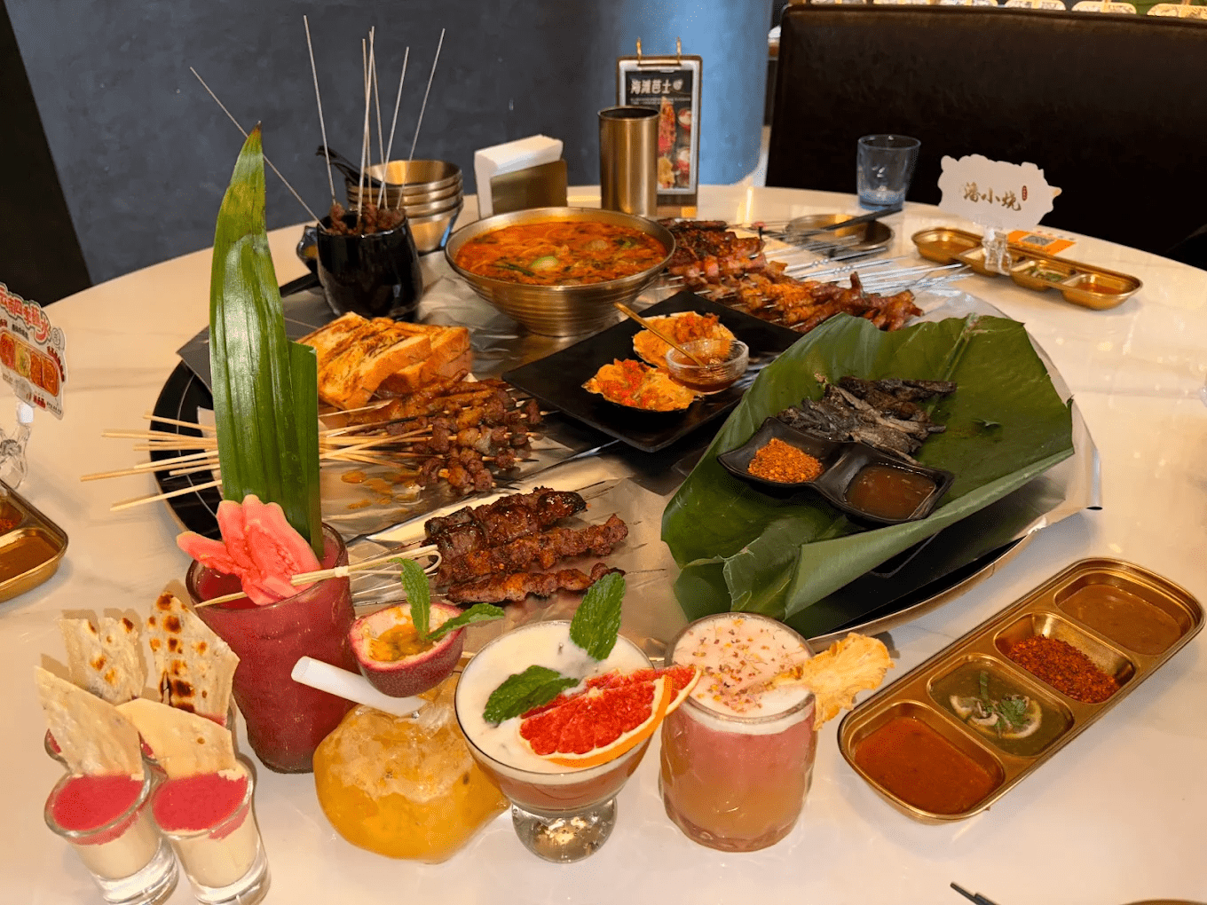 Shanghai Itinerary - full dinner spread at Panxiaoshao