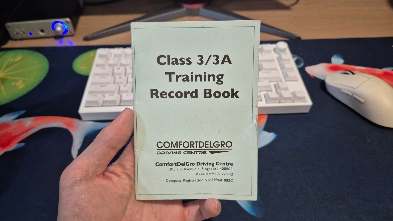 Getting a driver's licence from Comfort DelGro Driving Centre - Training record book