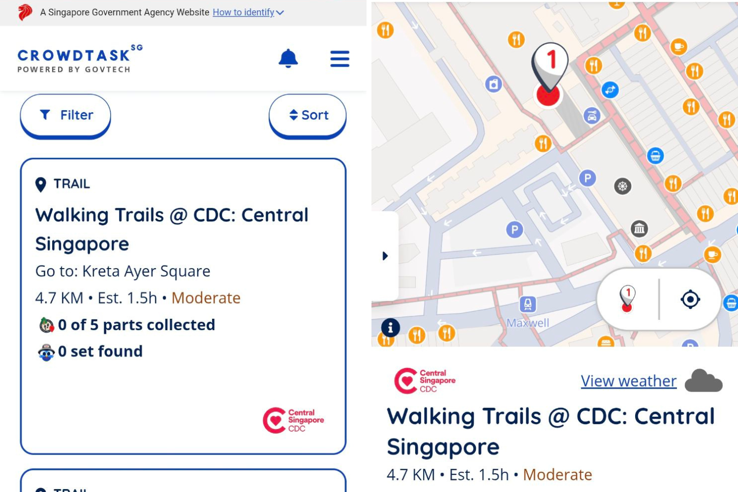 Walking Trails@CDC Website
