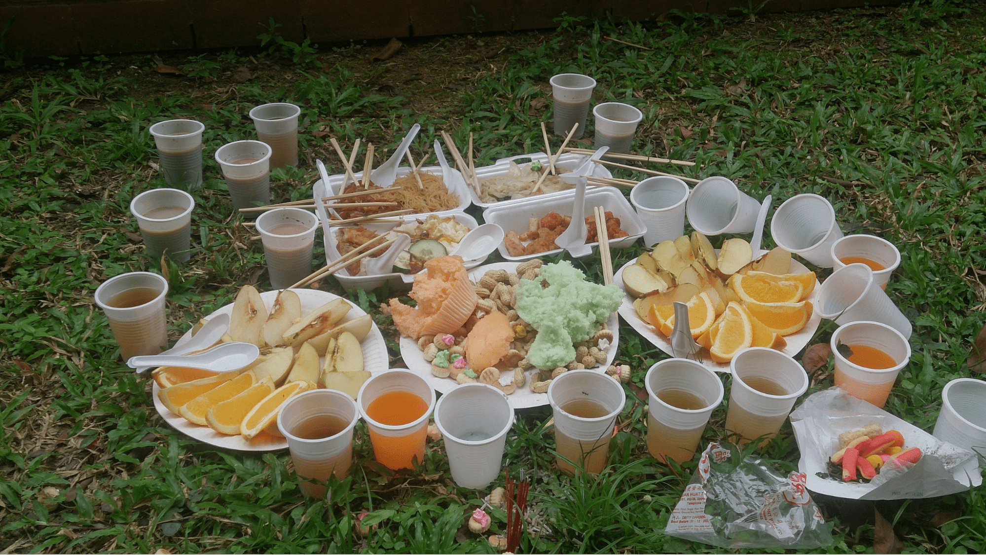 hungry ghost festival - food offerings