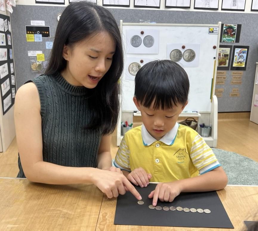 little skool house math counting coins