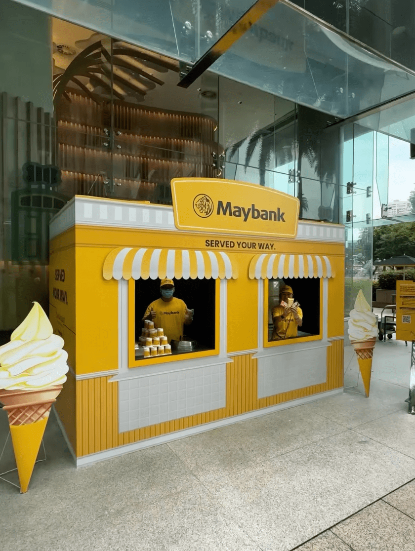 maybank singapore - ice cream cart