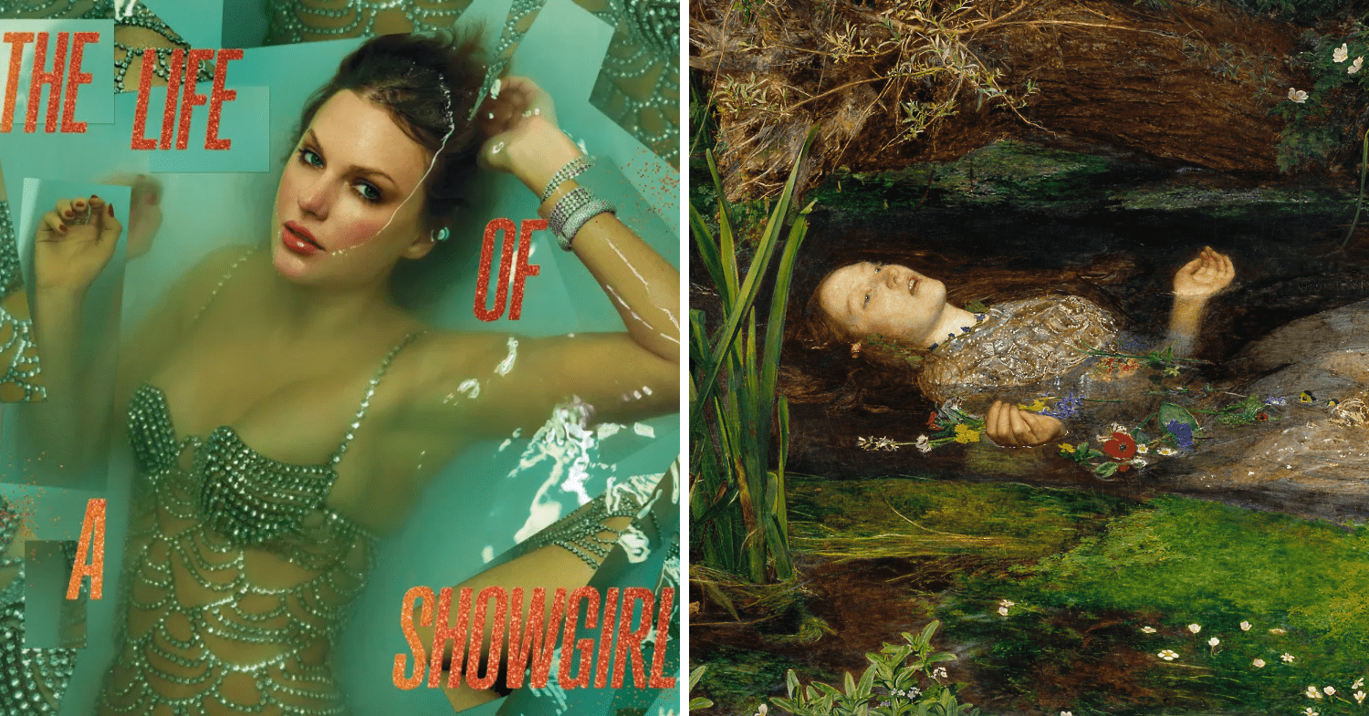 taylor swift album theories life of a showgirl album cover art fate of ophelia