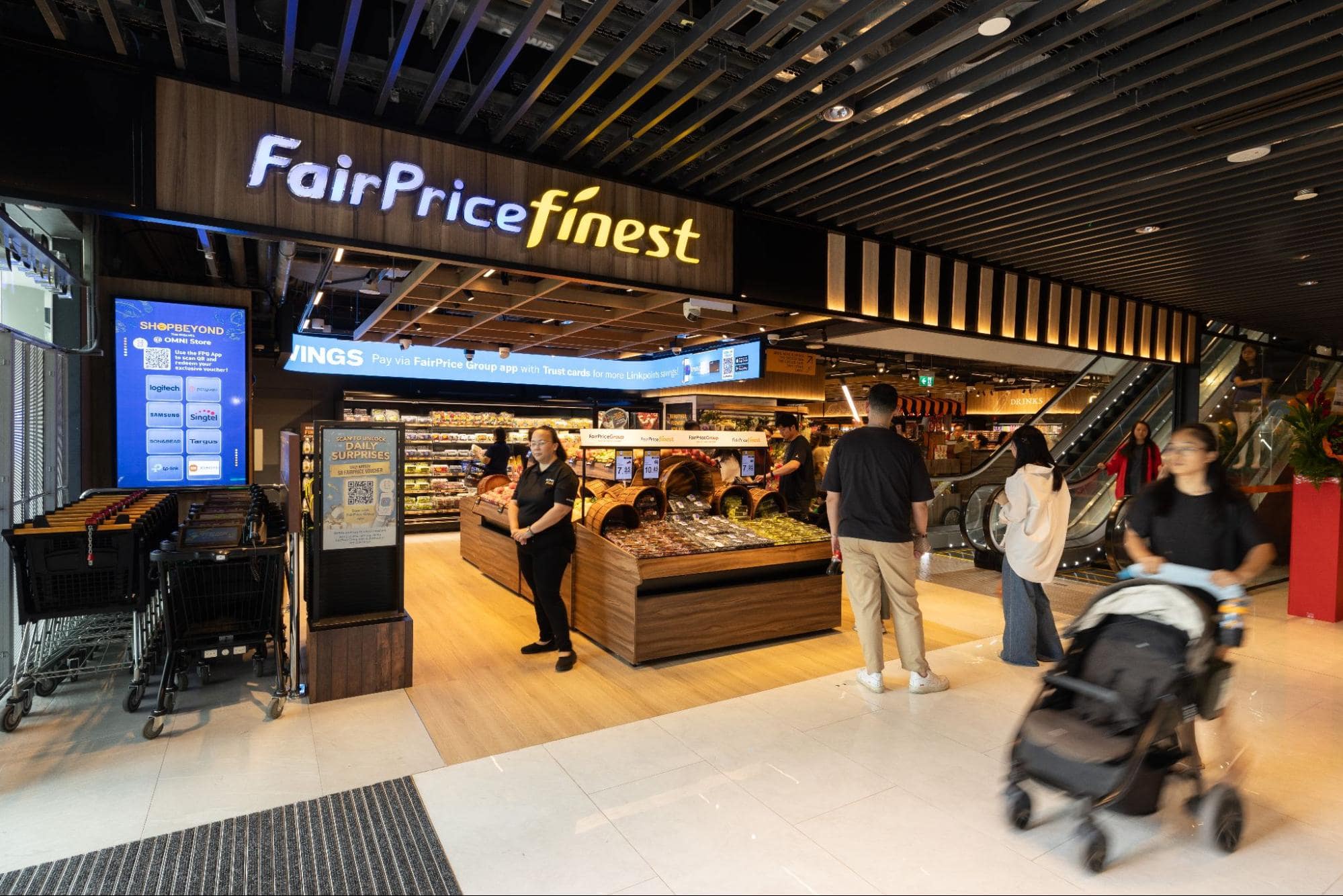 FairPrice Finest at Punggol Coast Mall entrance