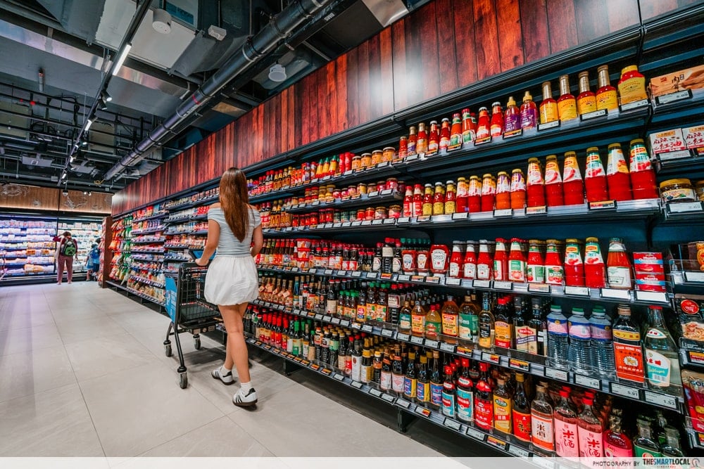 Aisles at FairPrice Finest at Punggol Coast Mall