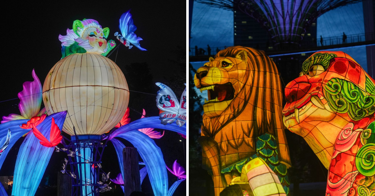 Dream of Butterflies and Guardians of Light: Merlion & Haetae lantern sets
