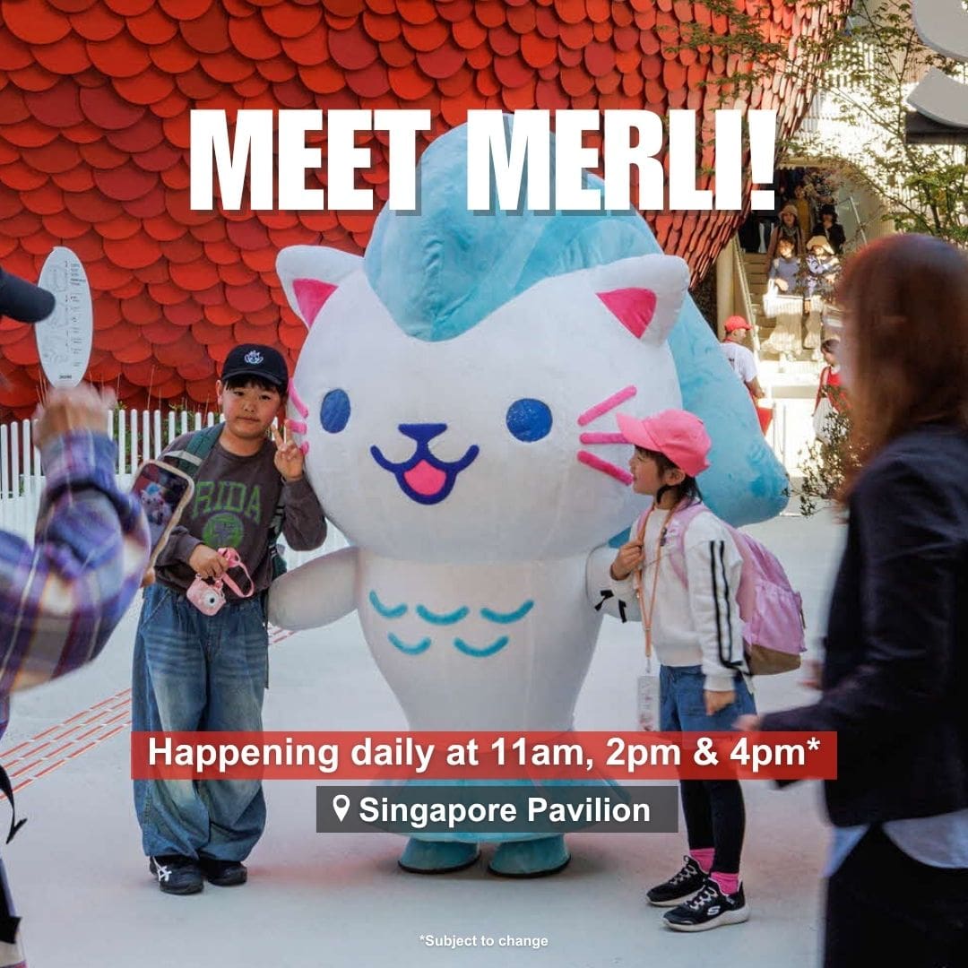 Merli Meet N' Greet promotional poster for Singapore Pavilion, Osaka Expo 2025