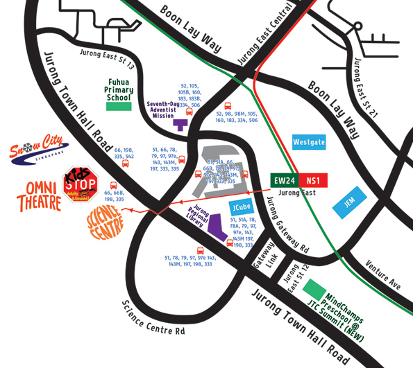 science centre singapore -transit map