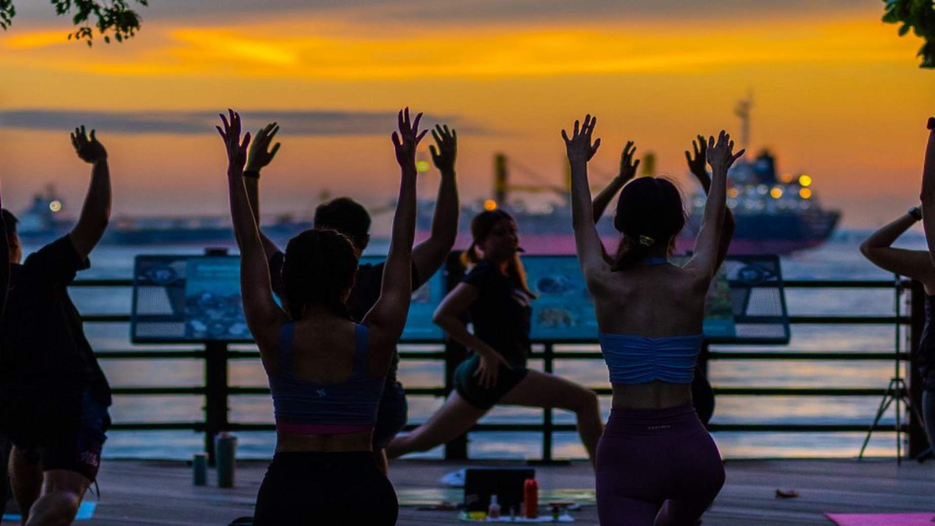 Sunset Yoga at Sentosa