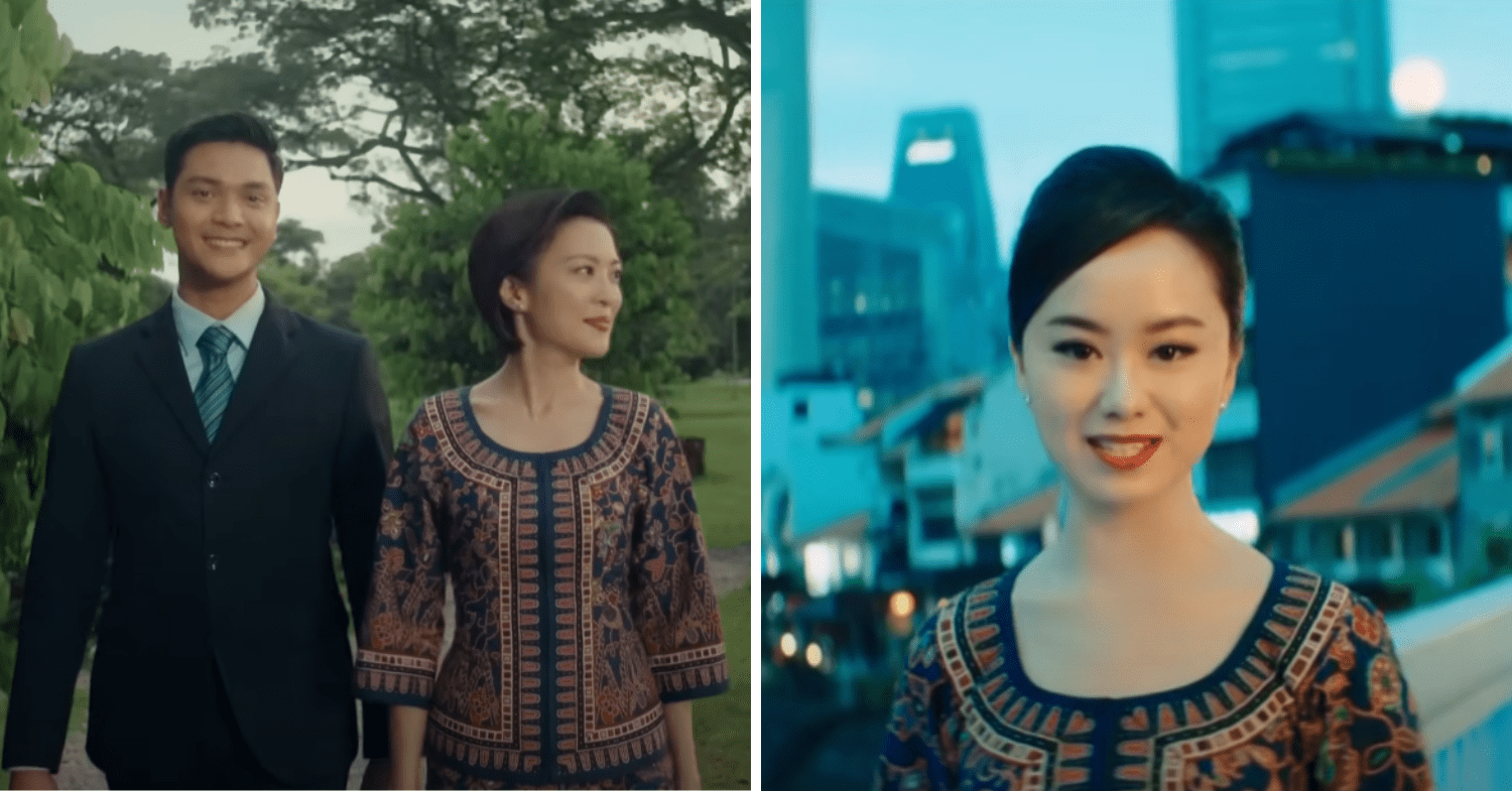 Cabin crew in Singapore Airlines in-flight safety video