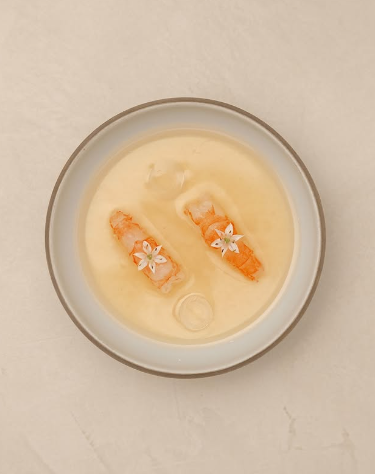 Wine Poached Prawn from the Season Five Autumn 2025 Fall menu at ASU