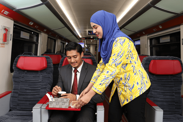 electric train service onboard meals