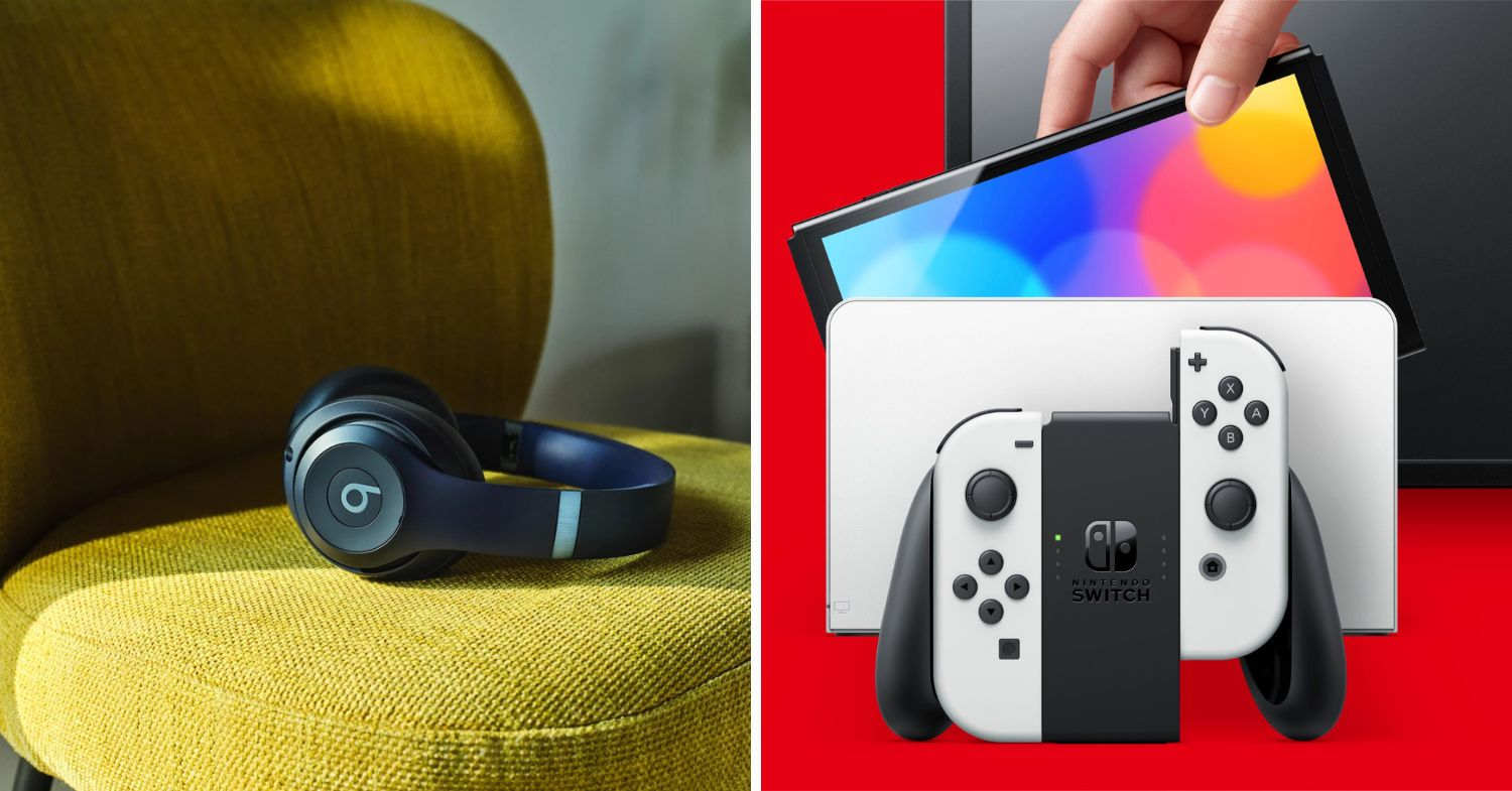 Nintendo Switch OLED and Beats Studio Pro Iconic Sound 