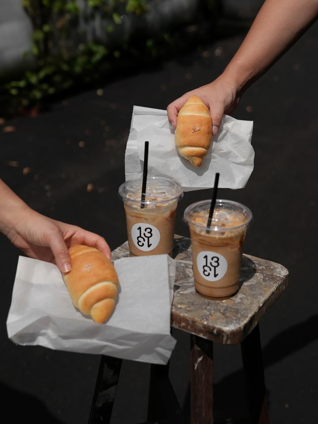 shio pan and iced coffee from 13.thirtteenn