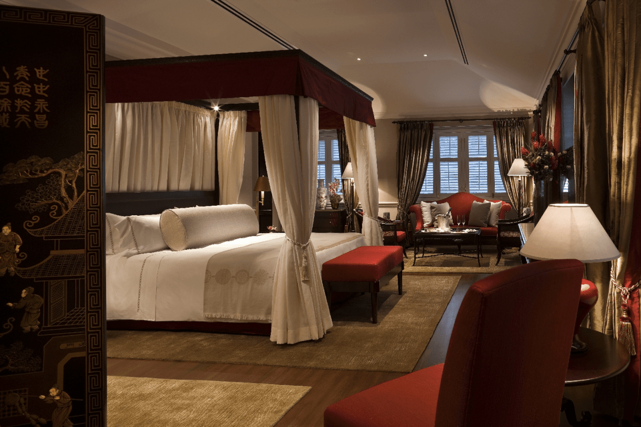 capella singapore club residences colonial manor bedroom