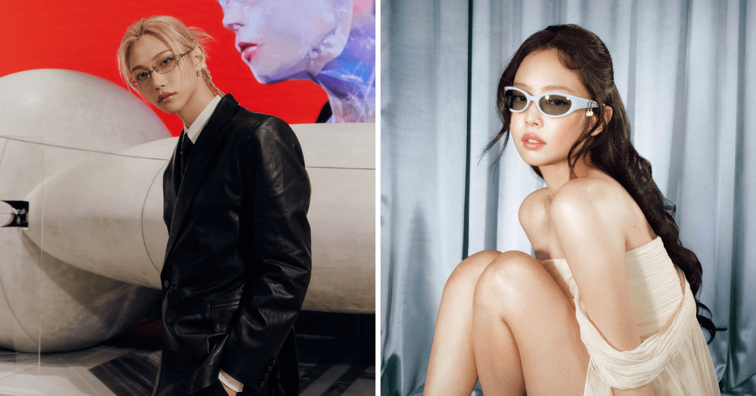 Felix from Stray Kids and Jennie from Blackpink