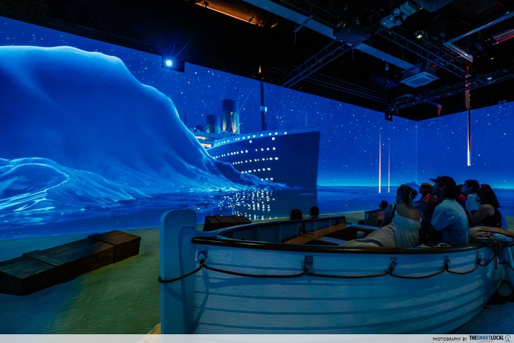 titanic - 360-degree projection re-enacting the moments of the collision and the aftermath