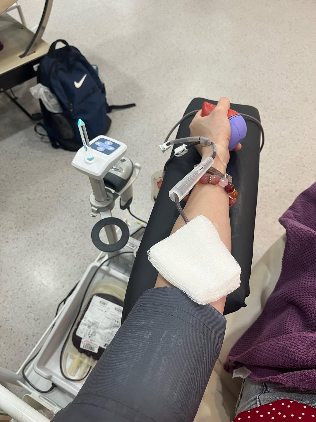 Donating blood