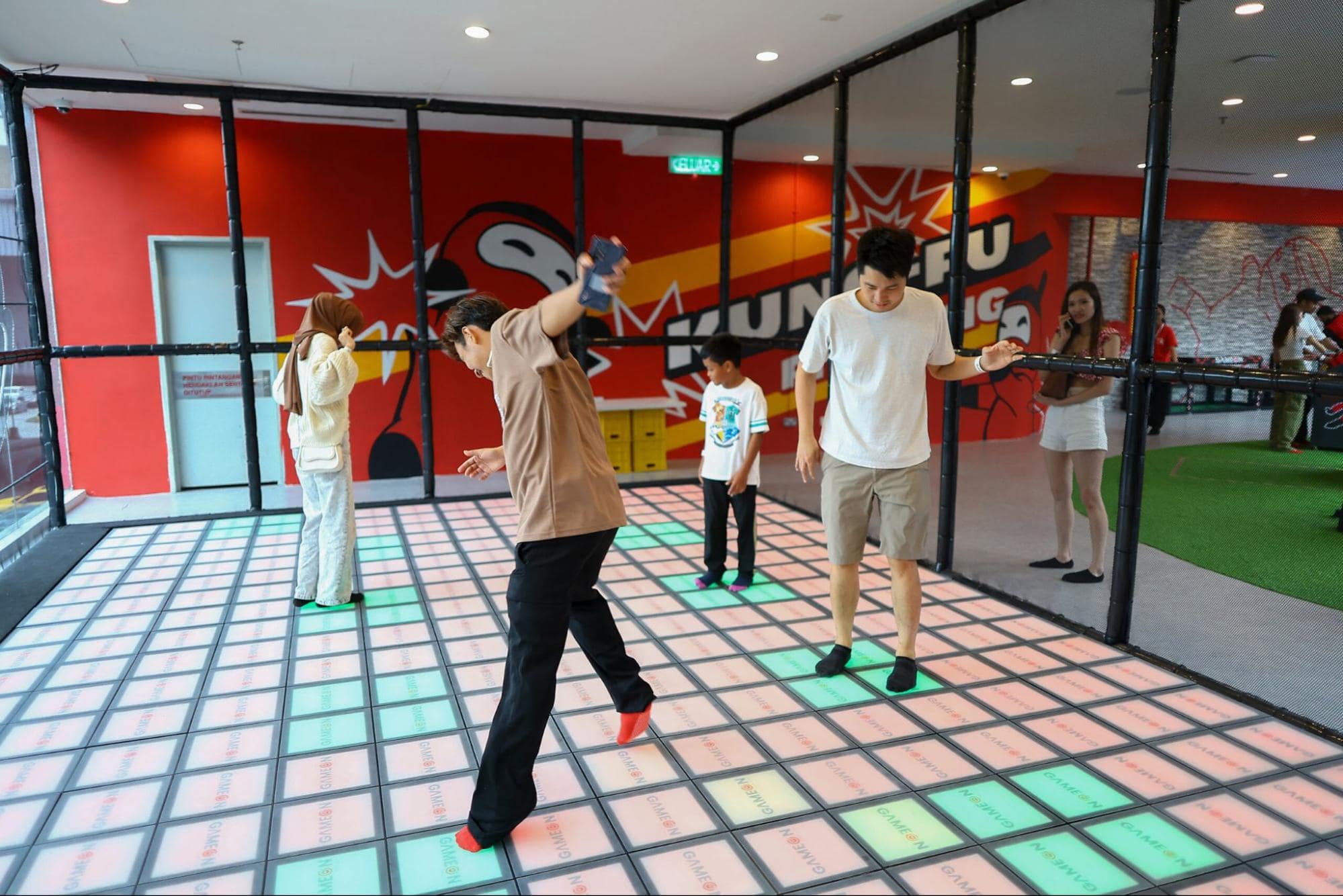 Floor is Lava game at Game On Sports Hub