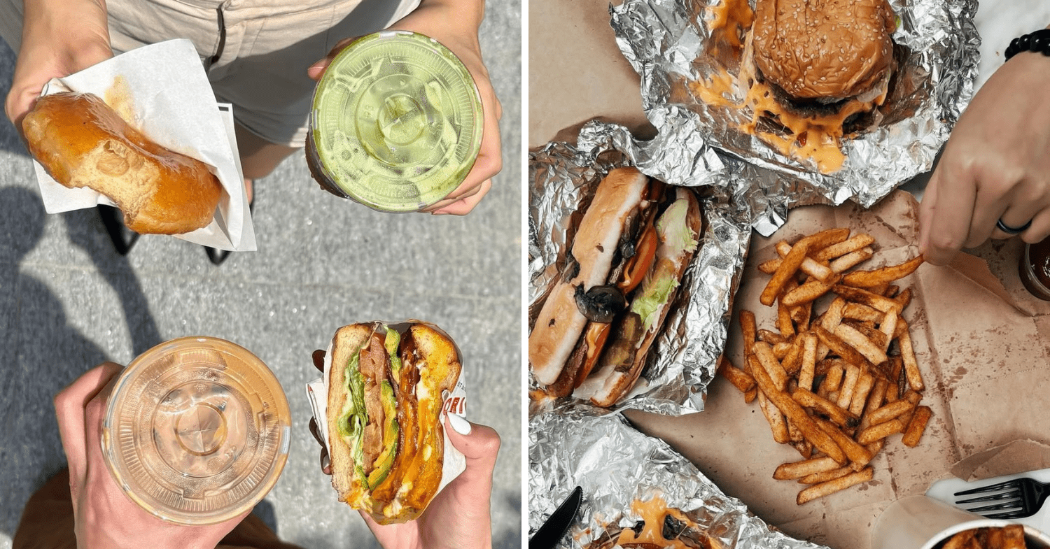 Korio sandwiches and Five Guys