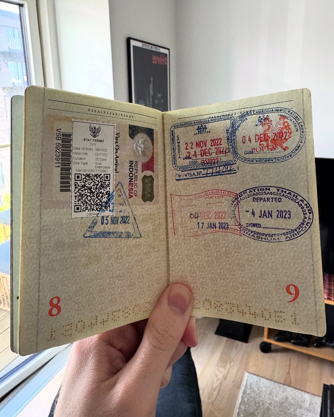 Passport stamps collection