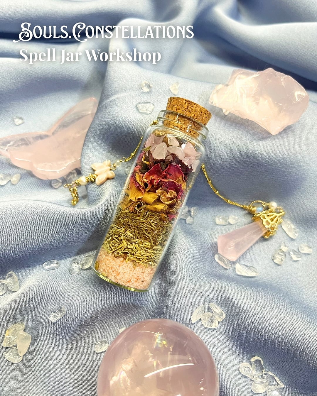 A DIY spell jar for Souls Constellations' workshop at Renfaire Singapore