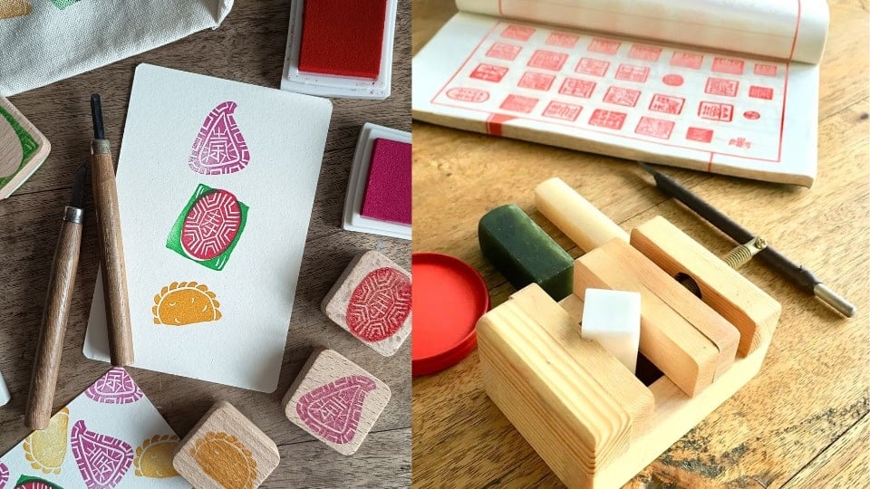 Rubber stamp carving workshop