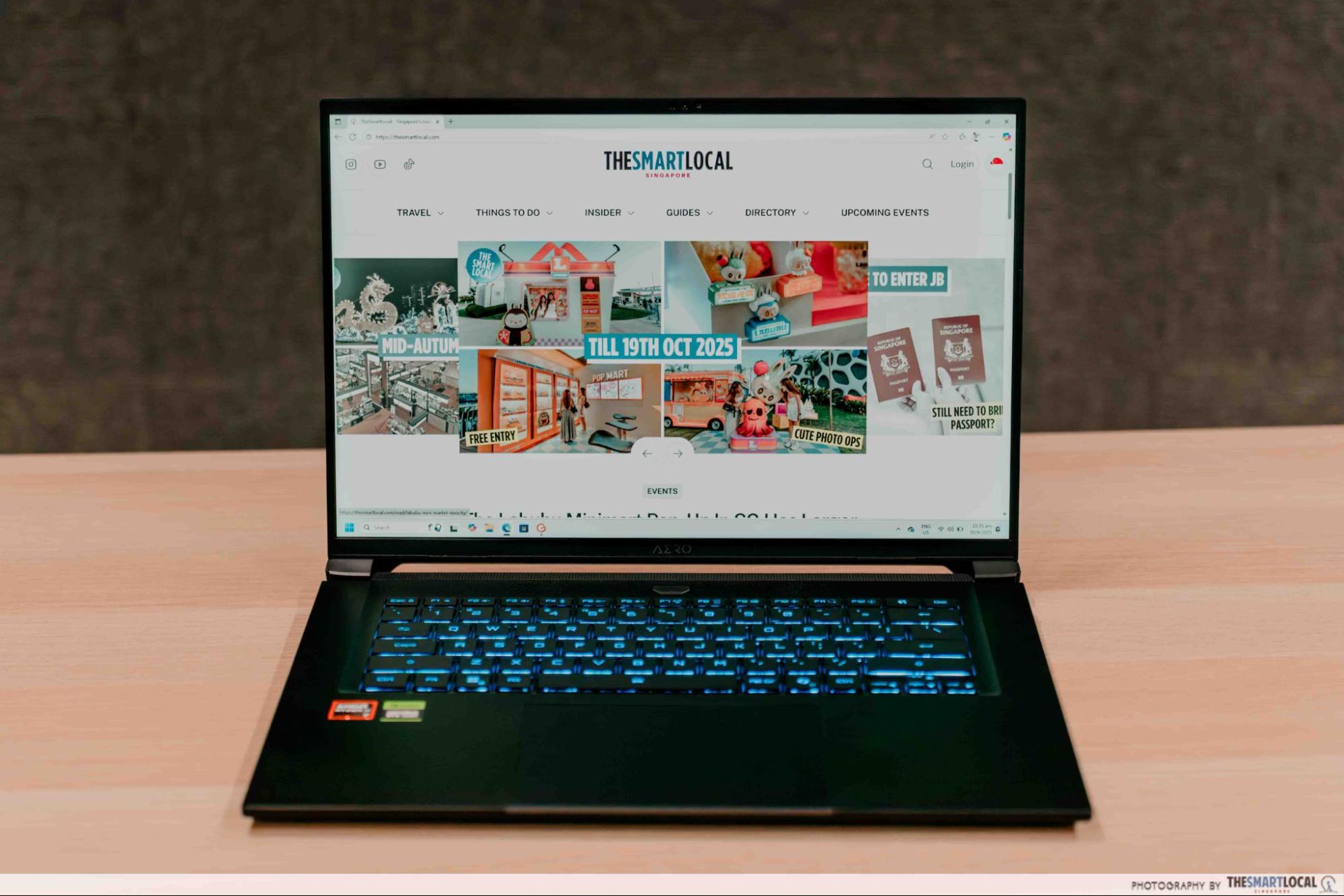 gigabyte aero x16 screen laptop