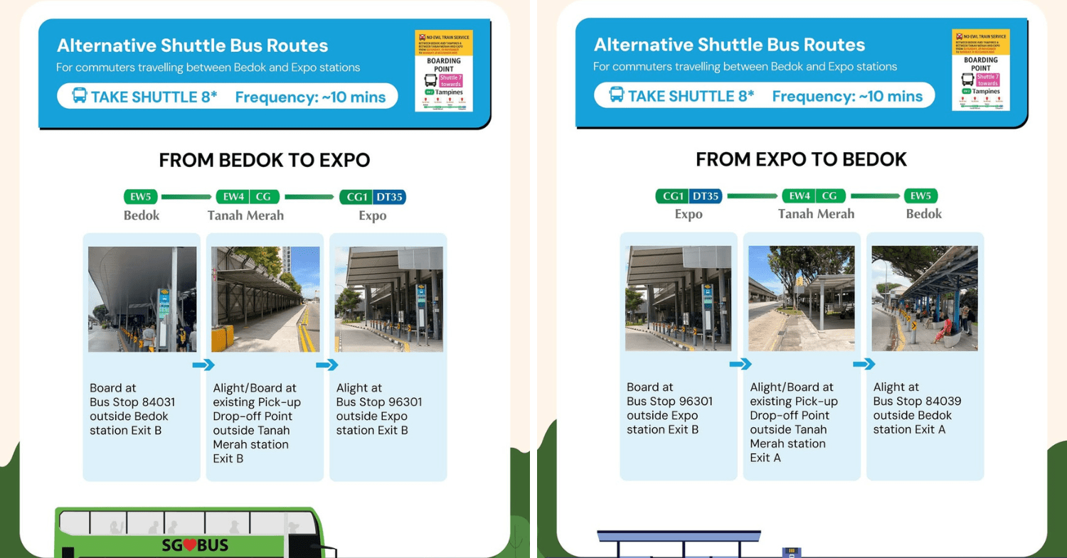 mrt closure - shuttle bus 8