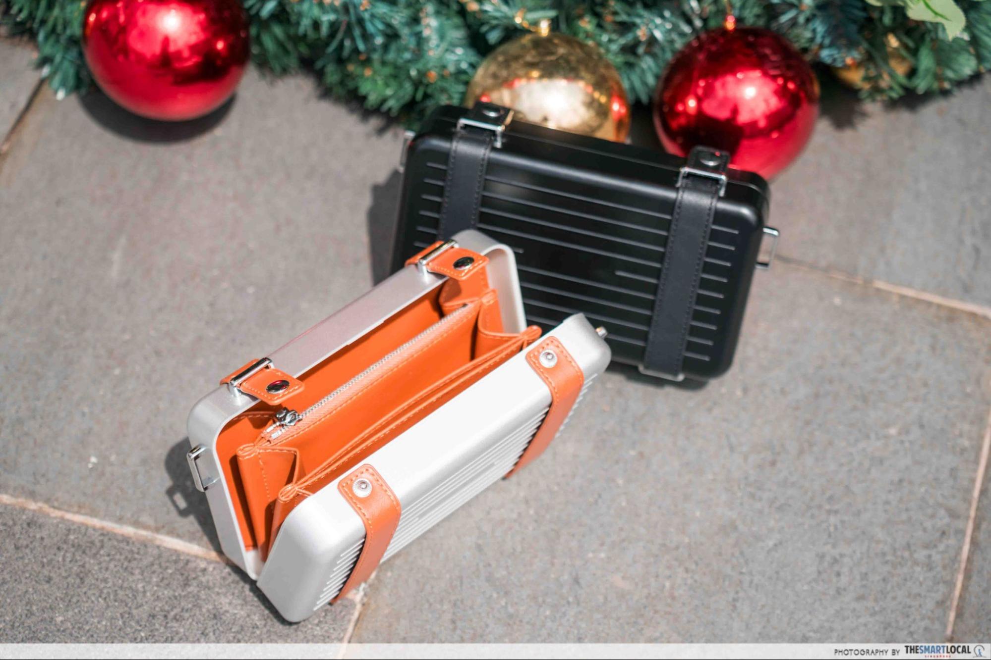 Mini Luggage Sling Bag Open