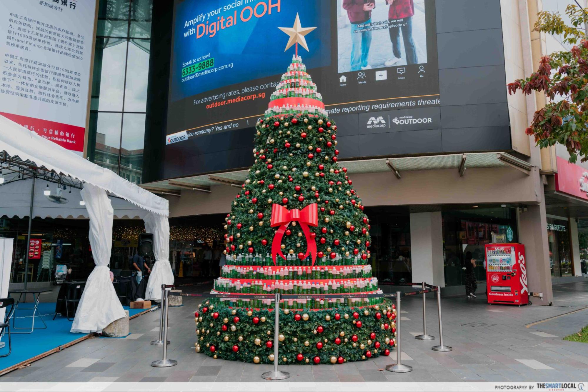 Chinatown Point Christmas 2025 - Recycled Bottles Christmas Tree